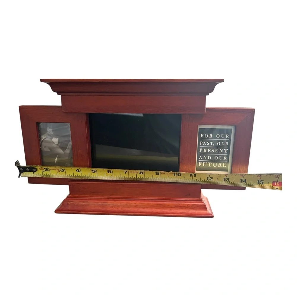 Wood Triple Photo Frame